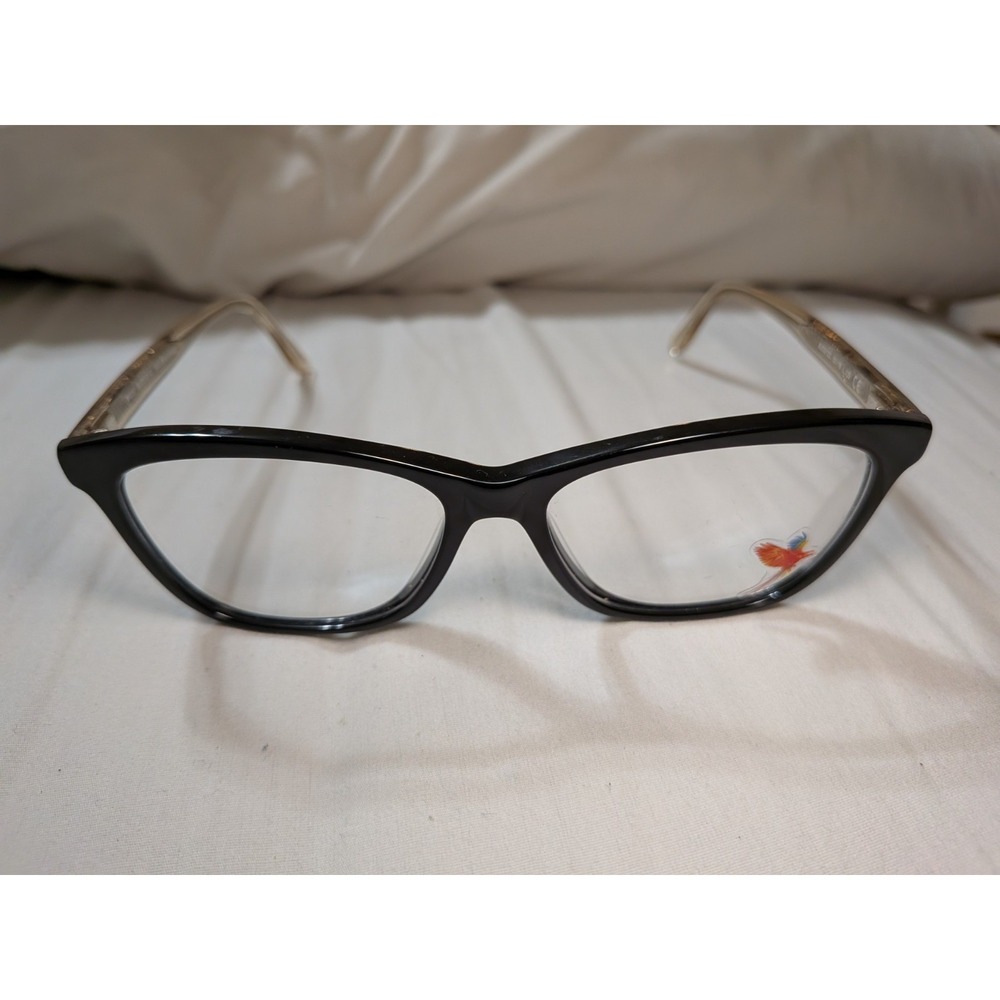 Maui Jim Eyeglasses MJO2122-02 Black Gloss Cat Eye 53[]16 135 Italy #M77
